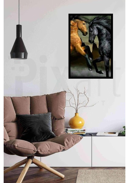 Atlar Arasındaki Rekabet Pixart Sanat Elmas Mozaik Tablo Diamond Türkiye 48*68 fiyatları