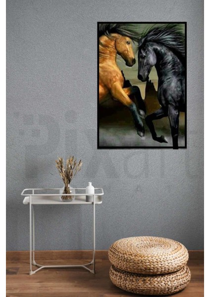 Atlar Arasındaki Rekabet Pixart Sanat Elmas Mozaik Tablo Diamond Türkiye 48*68 modelleri