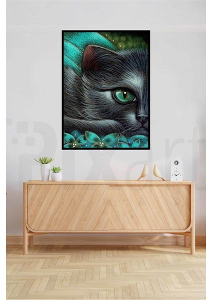 Yeşiller Içindeki Minik Kedi Pixart Sanat Elmas Mozik Tablo Daimond Türkiye 42*58 fiyatları