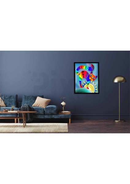 Desenli Renkli Kedicik Pixart Sanat Elmas Mozik Tablo Daimond Türkiye 42*52 fiyatları