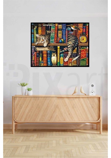 Uykucu Kedi Pixart Sanat Elmas Mozik Tablo Daimond Türkiye 73*55 fiyatları