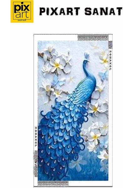 Duvardaki Kabartma Tavuskuşu ve Çiçekler Pixart Sanat Elmas Mozik Tablo Daimond Türkiye 35*63 fırsatları