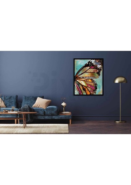 Mükemmel Desenli Kelebek Kanadı Pixart Sanat Elmas Mozik Tablo Daimond Türkiye 37*52 fiyatları