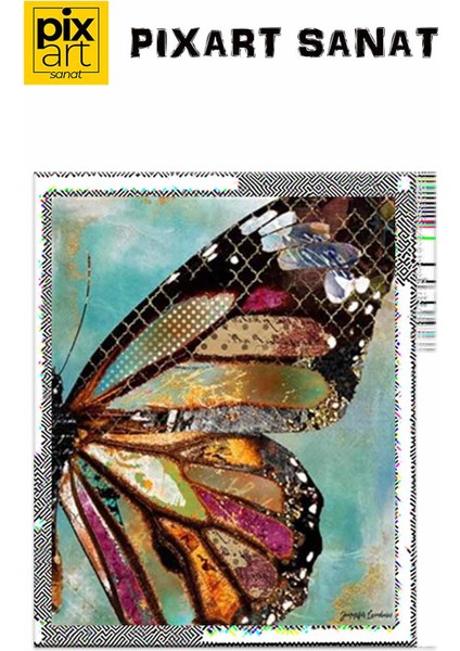 Mükemmel Desenli Kelebek Kanadı Pixart Sanat Elmas Mozik Tablo Daimond Türkiye 37*52 fırsatları