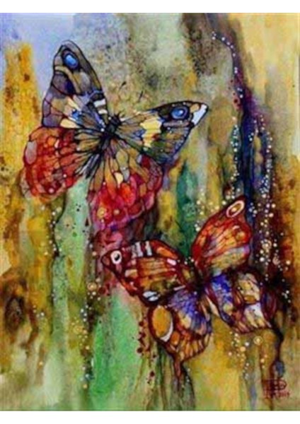Işık Kelebekleri Pixart Sanat Elmas Mozik Tablo Daimond Türkiye 50*66