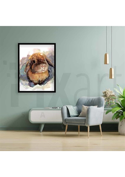 Karlar Icinde Tavsan 40 x 50 Elmas Mozaik Tablo