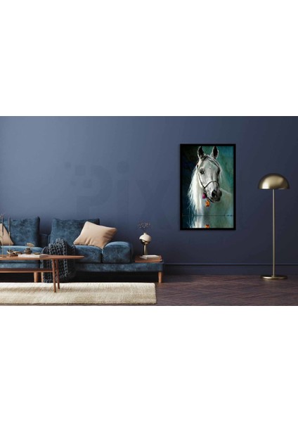 Asil Beyaz At Pixart Sanat Elmas Mozik Tablo Daimond Türkiye 32*53 fiyatları