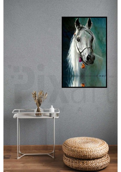 Asil Beyaz At Pixart Sanat Elmas Mozik Tablo Daimond Türkiye 32*53 modelleri
