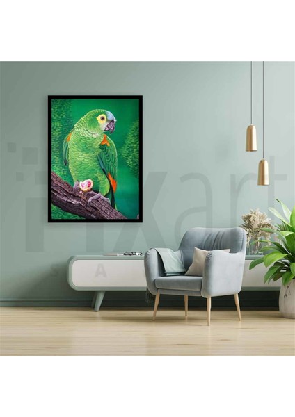 Daldaki Papağan Pixart Sanat Elmas Mozik Tablo Daimond Türkiye 50*66