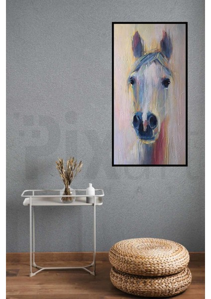 At Silueti Pixart Sanat Elmas Mozaik Tablo Diamond Türkiye 40*74 modelleri
