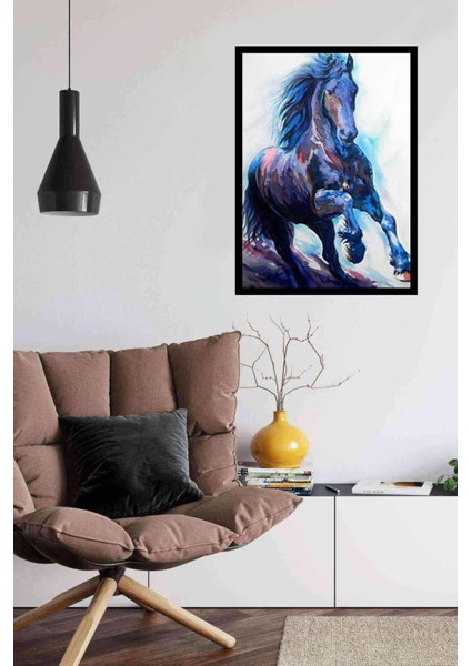Mavi At Portresi Pixart Sanat Elmas Mozik Tablo Daimond Türkiye 38*53 modelleri
