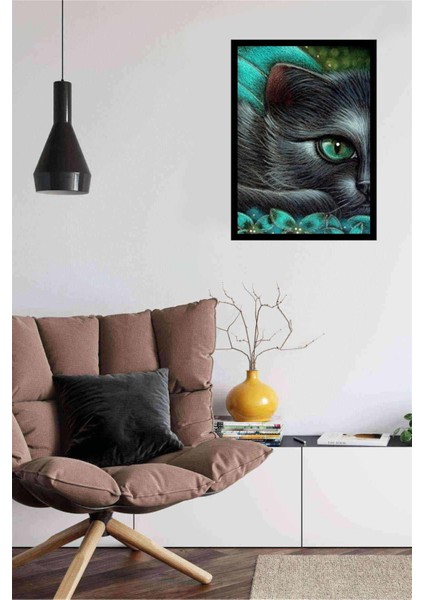 Yeşiller Içindeki Minik Kedi Pixart Sanat Elmas Mozik Tablo Daimond Türkiye 42*58 modelleri