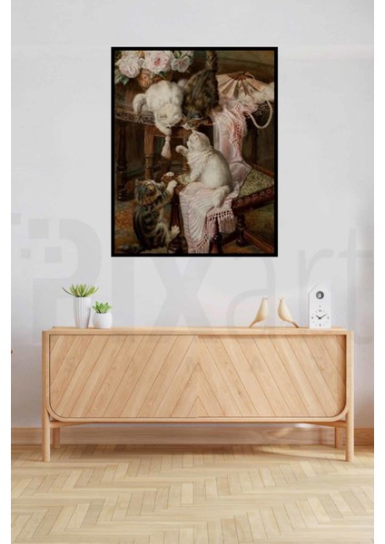 Minik Kedilerin Oyun Zamanı Pixart Sanat Elmas Mozik Tablo Daimond Türkiye 60*76 fiyatları