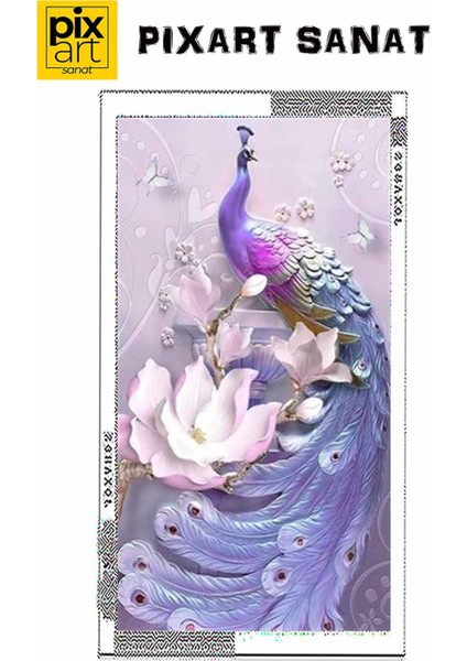 Süslü Tavus Kuşu Pixart Sanat Elmas Mozaik Tablo Diamond Türkiye 44*80 fırsatları