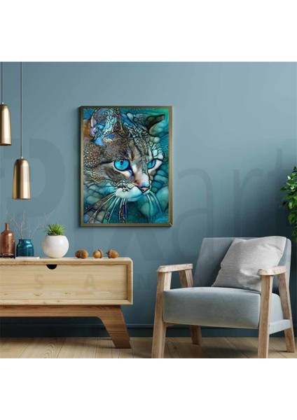 Maviş Kedi PixArt Sanat Elmas Mozaik Tablo Daimond Türkiye 46*66 fiyatları