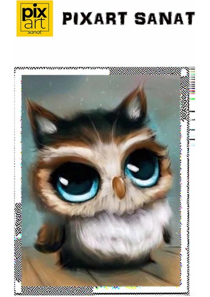 Çizgi Baykuş Pixart Sanat Elmas Mozaik Tablo Diamond Türkiye 39*52 fırsatları