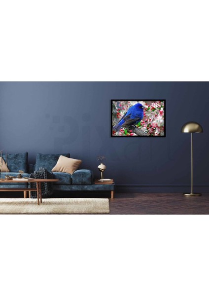 Nar Çiçekleri Arasındaki Çit Kuşu Pixart Sanat Elmas Mozaik Tablo Diamond Türkiye 29*42 fiyatları