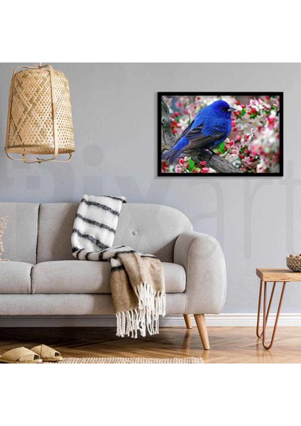 Nar Çiçekleri Arasındaki Çit Kuşu Pixart Sanat Elmas Mozaik Tablo Diamond Türkiye 29*42 modelleri