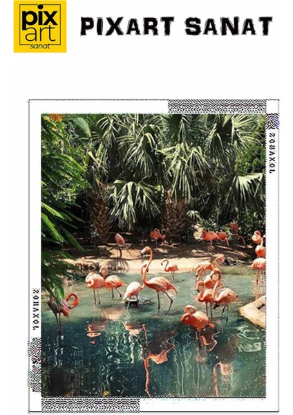 Flamingo Havuzu 40 x 60 Elmas Mozaik Tablo fırsatları