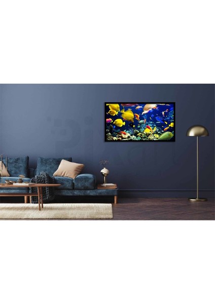 Okyanusun Derinliklerindeki Saklı Yaşam Pixart Sanat Elmas Mozaik Tablo Diamond Türkiye 65*52 fiyatları