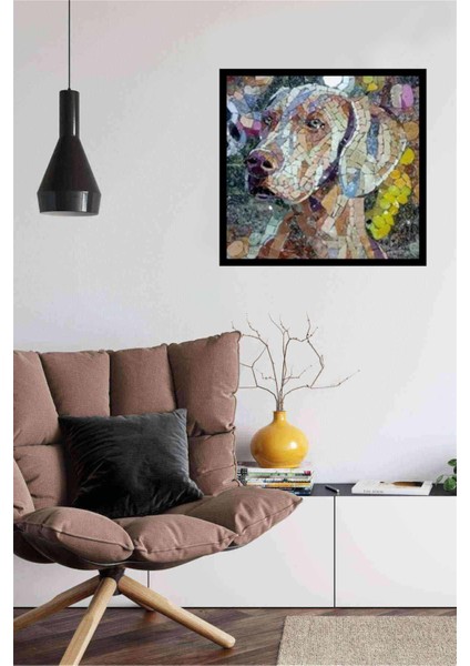 Taştan Köpek Tablosu Pixart Sanat Elmas Mozaik Tablo Diamond Türkiye 54*52 modelleri