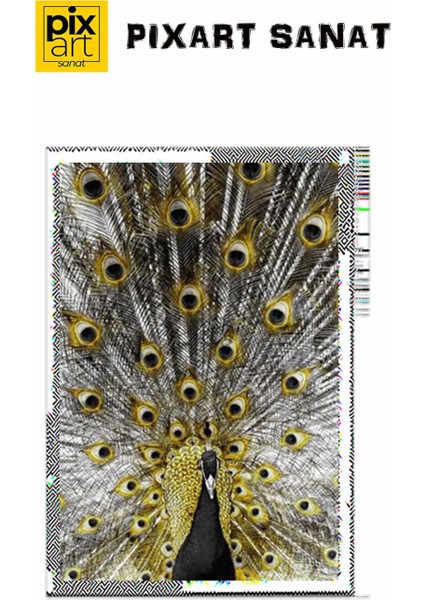 Muhteşem Tavus Kuşu Pixart Sanat Elmas Mozaik Tablo Diamond Türkiye 48*73 fırsatları