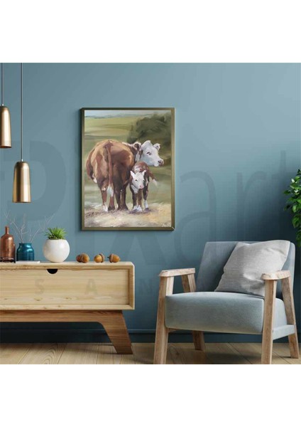 Inek Ve Yavrusu 40 x 60 Elmas Mozaik Tablo fiyatları
