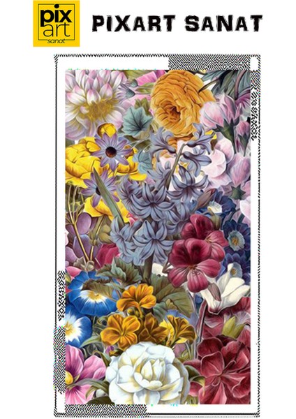 Hatmi Cicekleri Desen 30 x 61 Elmas Mozaik Tablo fırsatları