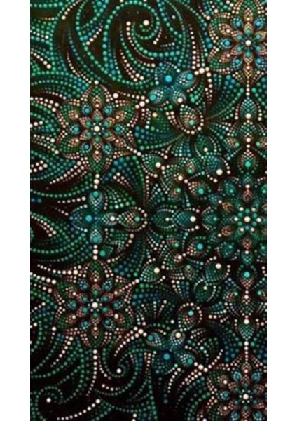 Zarif Yeşil Desen Pixart Sanat Elmas Mozaik Tablo Diamond Türkiye 43*76