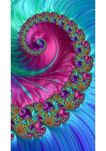 Mavi Temalı Desen Pixart Sanat Elmas Mozaik Tablo Diamond Türkiye 43*73