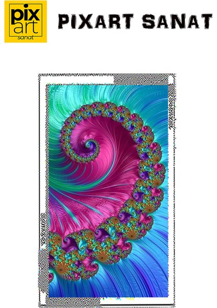 Mavi Temalı Desen Pixart Sanat Elmas Mozaik Tablo Diamond Türkiye 43*73 fırsatları