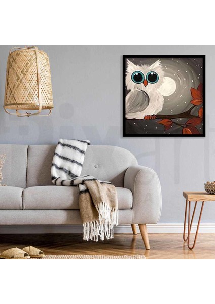 Güzel Gözlü Tatlı Baykuş Pixart Sanat Elmas Mozaik Tablo Diamond Türkiye 38*38 modelleri