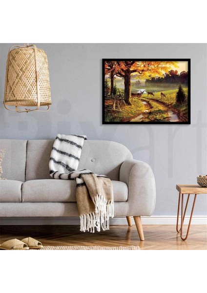 Son Bahar ve Geyikler Pixart Sanat Elmas Mozik Tablo Daimond Türkiye 72*52 fiyatları