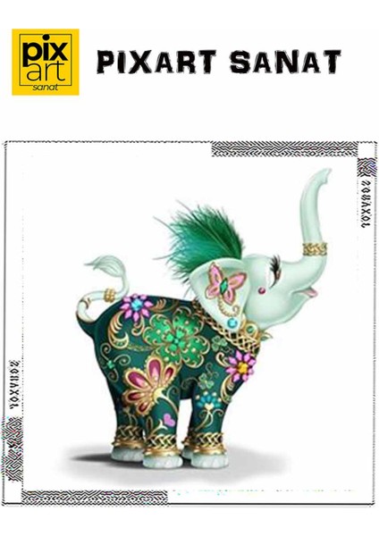 Minik Güzel Fil Pixart Sanat Elmas Mozik Tablo Daimond Türkiye 53*53 fırsatları