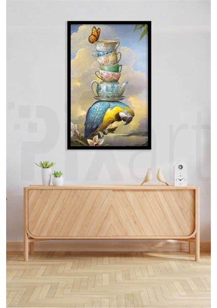 Papağandan Çay Servisi Pixart Sanat Elmas Mozaik Tablo Diamond Türkiye 43*63 modelleri