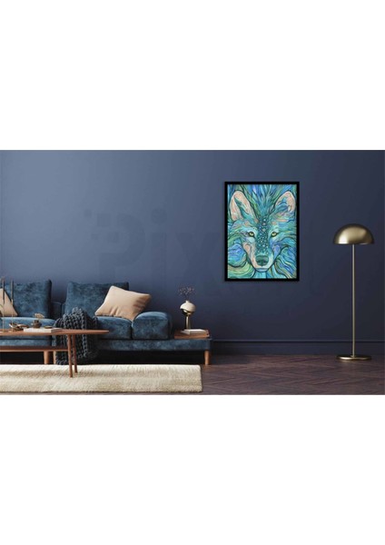 Desenler Arasındaki Kurt Pixart Sanat Elmas Mozaik Tablo Diamond Türkiye 50*68 modelleri