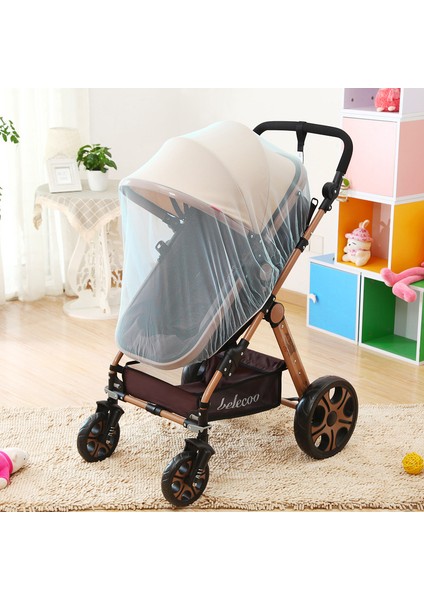 Pram Cibinlik Tam Kapak Bebek Sivrisinek Önleyici Kapak Nakış Gazlı Bez Güneşlik Perde Yaz Nefes Alabilir (Yurt Dışından)