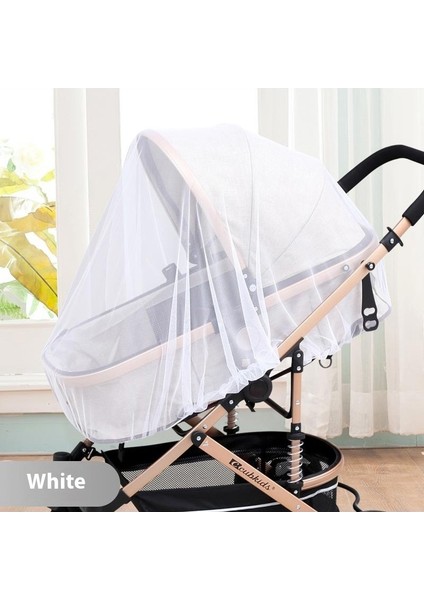 Pram Cibinlik Bebek Arabası Sivrisinek Örtüsü Güneşlik Örtüsü Nakış Büyütülmüş Yoğun Ağ (Yurt Dışından)