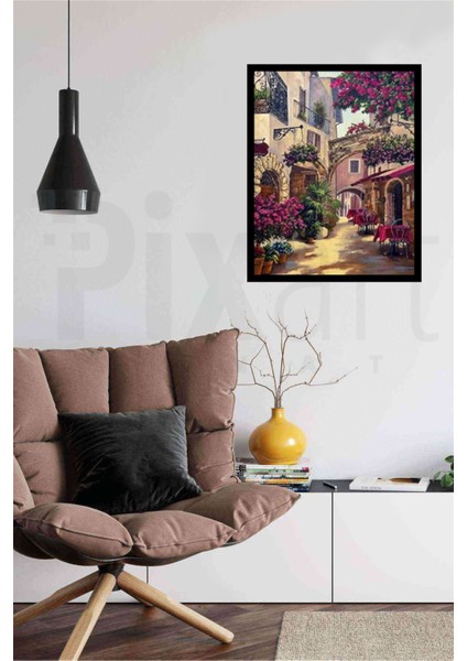 Fransa Sokakları Pixart Sanat Elmas Mozaik Tablo Diamond Türkiye 41*53 fiyatları