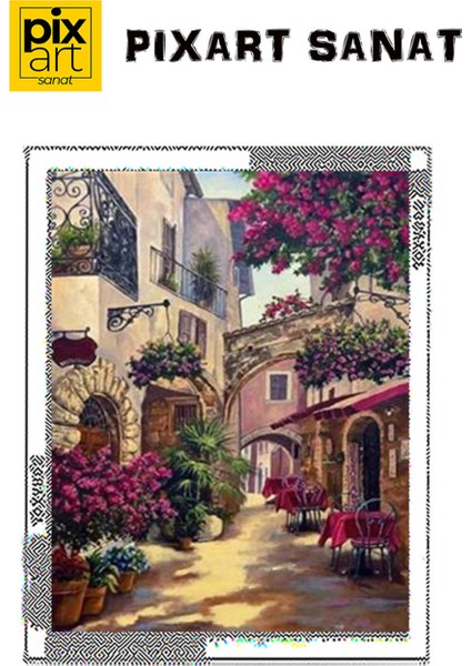 Fransa Sokakları Pixart Sanat Elmas Mozaik Tablo Diamond Türkiye 41*53 fırsatları