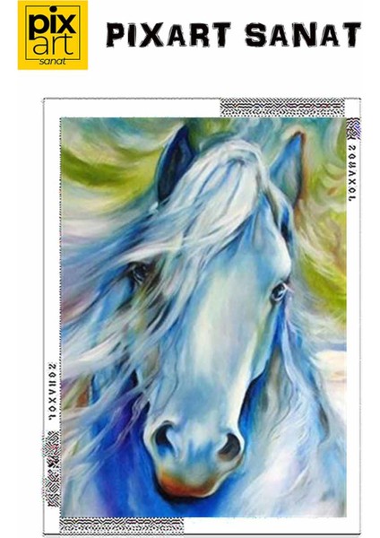 Beyaz At Çizimi Pixart Sanat Elmas Mozik Tablo Daimond Türkiye 50*71 fırsatları