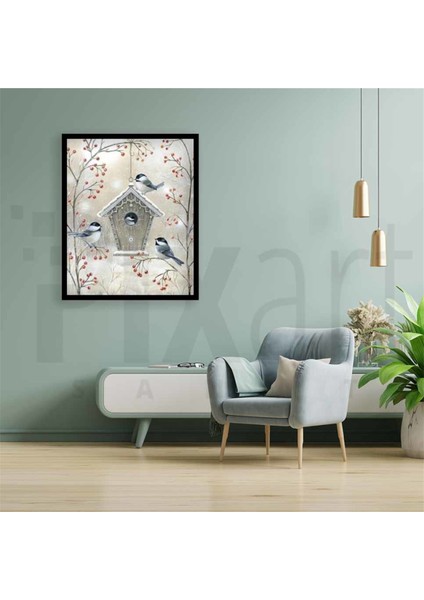 Minik Yuvalarındaki Kuşlar Pixart Sanat Elmas Mozik Tablo Daimond Türkiye 36*69 fiyatları