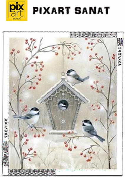 Minik Yuvalarındaki Kuşlar Pixart Sanat Elmas Mozik Tablo Daimond Türkiye 36*69 fırsatları
