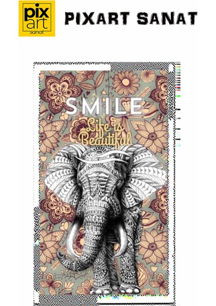 Fil Pixart Sanat Elmas Mozik Tablo Daimond Türkiye 46*78 fırsatları