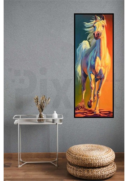 Gün Batımına Koşan At Pixart Sanat Elmas Mozik Tablo Daimond Türkiye 27*67 modelleri