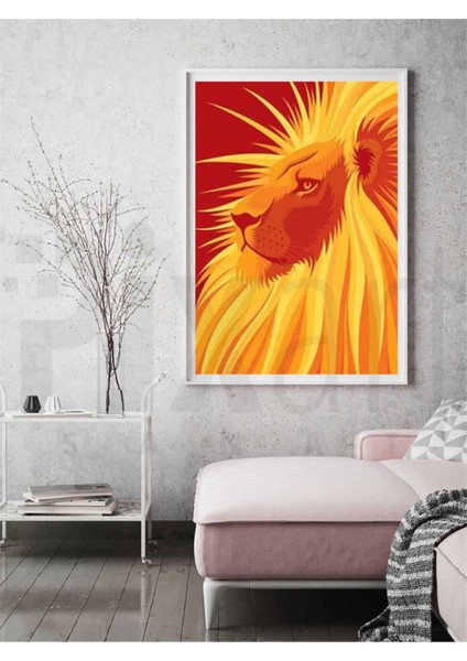 Aslanın Yelesindeki Güneş Pixart Sanat Elmas Mozik Tablo Daimond Türkiye 50*68 modelleri