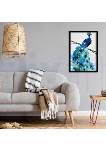 Mavinin En Güzel Tonlarından Tavuskuşu Pixart Sanat Elmas Mozik Tablo Daimond Türkiye 42*59 modelleri