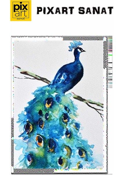 Mavinin En Güzel Tonlarından Tavuskuşu Pixart Sanat Elmas Mozik Tablo Daimond Türkiye 42*59 fırsatları