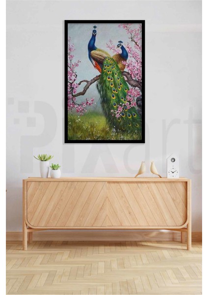 Yeşil Kuruklu Tavuskuşu Pixart Sanat Elmas Mozik Tablo Daimond Türkiye 58*86 fiyatları