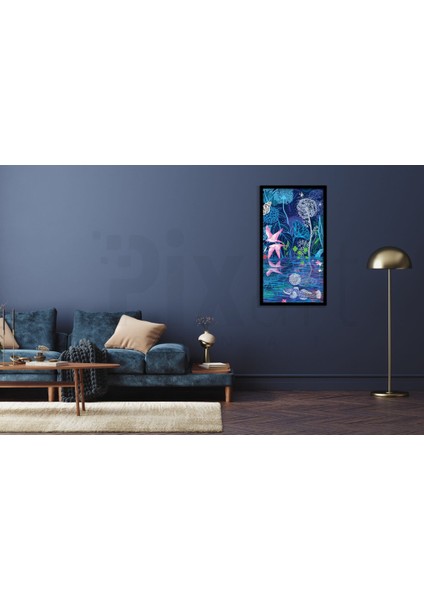 Kuş Kelebek ve Su Temalı Pixart Sanat Elmas Mozaik Tablo Diamond Türkiye 48*81 modelleri